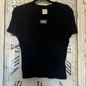Dolce & Gabbana D&G, Black, Women's, VTG T-Shirt Top